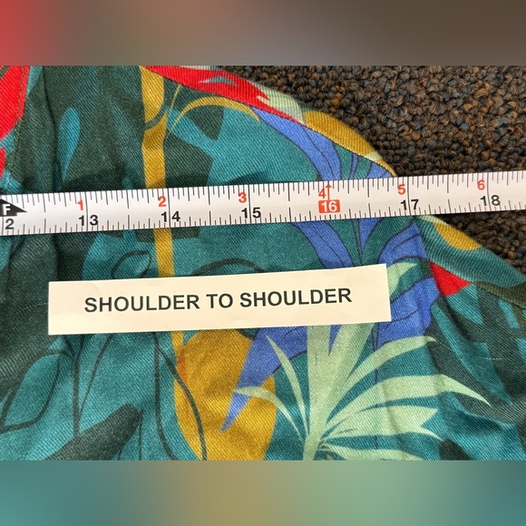 Hutch Rigby Tropical Floral Tie Waist Button Front Maxi Shirt Dress, Size M Boho - Picture 9 of 14